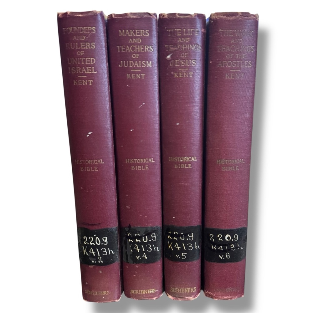 Antiq Historical Bible  Set Of 4 Charles Foster Kent W Maps Religious 1908 1911